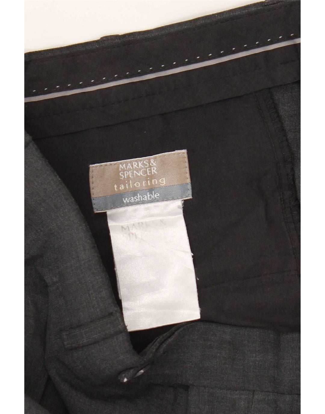 Męskie spodnie garniturowe Marks & Spencer W34 L28 szare