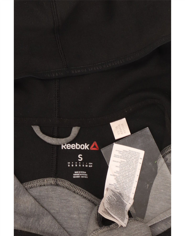 Męski sweter z kapturem i zamkiem REEBOK, mały, szary, kolorowy poliester
