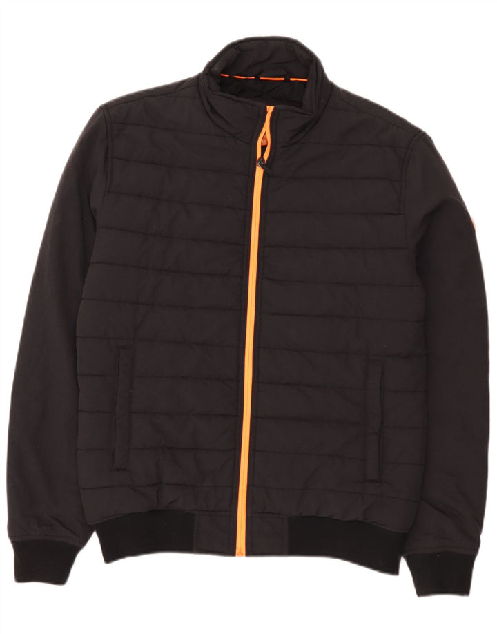 Męska ocieplana kurtka Superdry UK 38 Średni czarny nylon