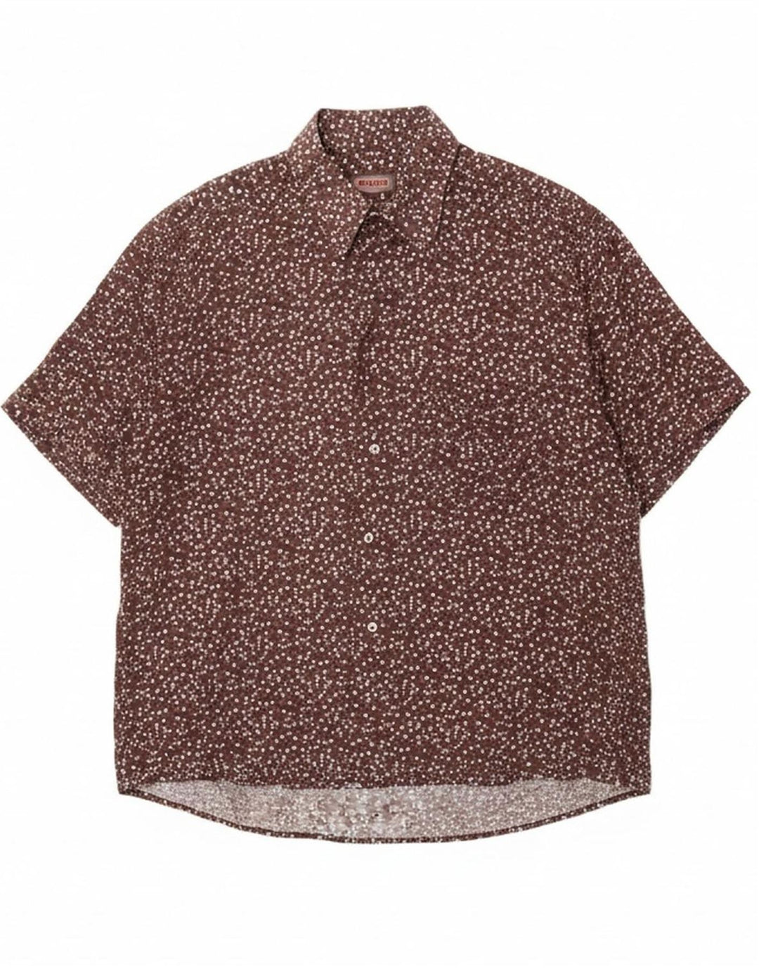 TIPO' S Mens Short Sleeve Shirt 2XL Brown Floral