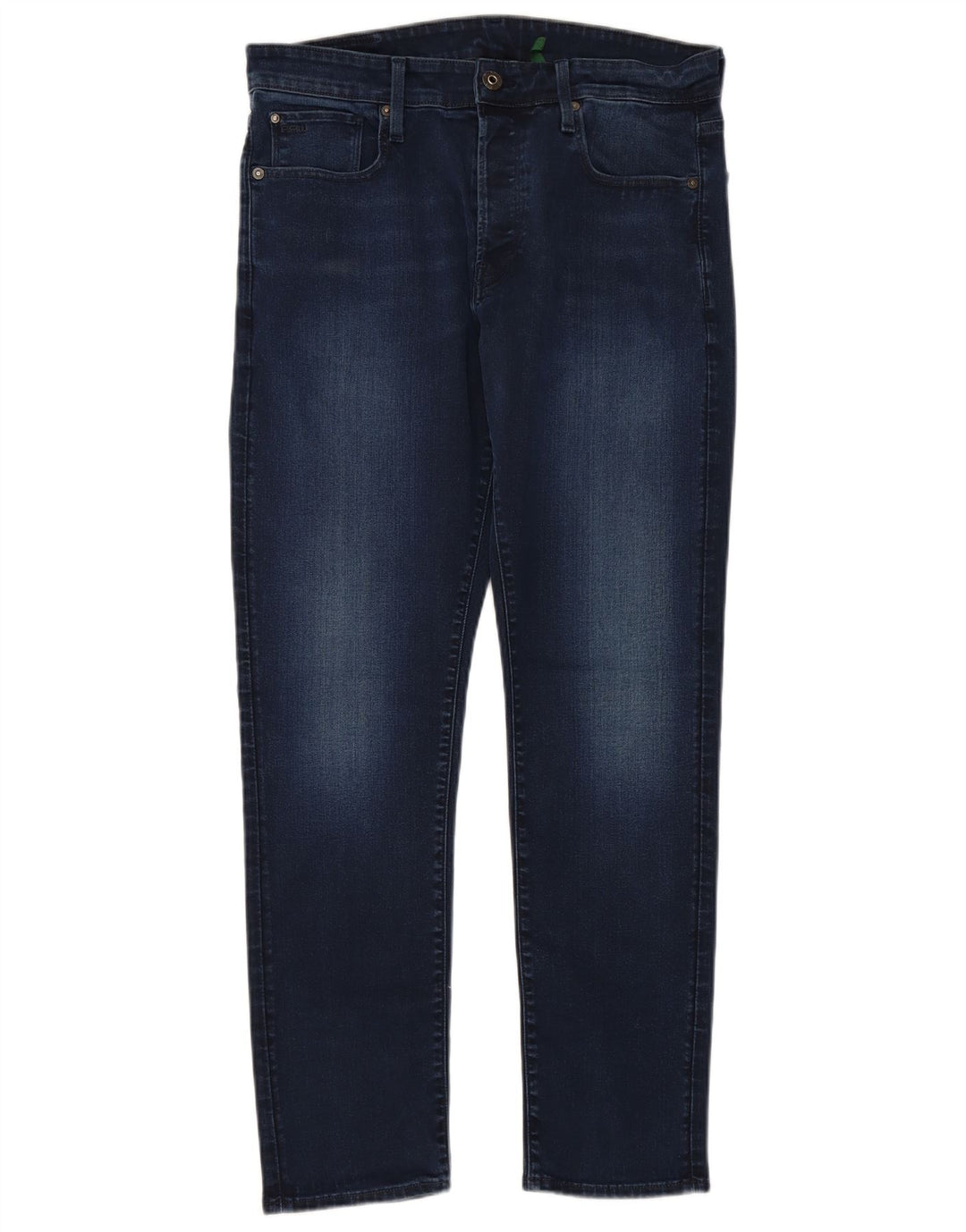 G-STAR Męskie proste dżinsy zwężane W34 L32 Granatowa bawełna