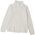 O'NEILL Womens Zip Neck Fleece Jumper UK 14 Medium White Polyester