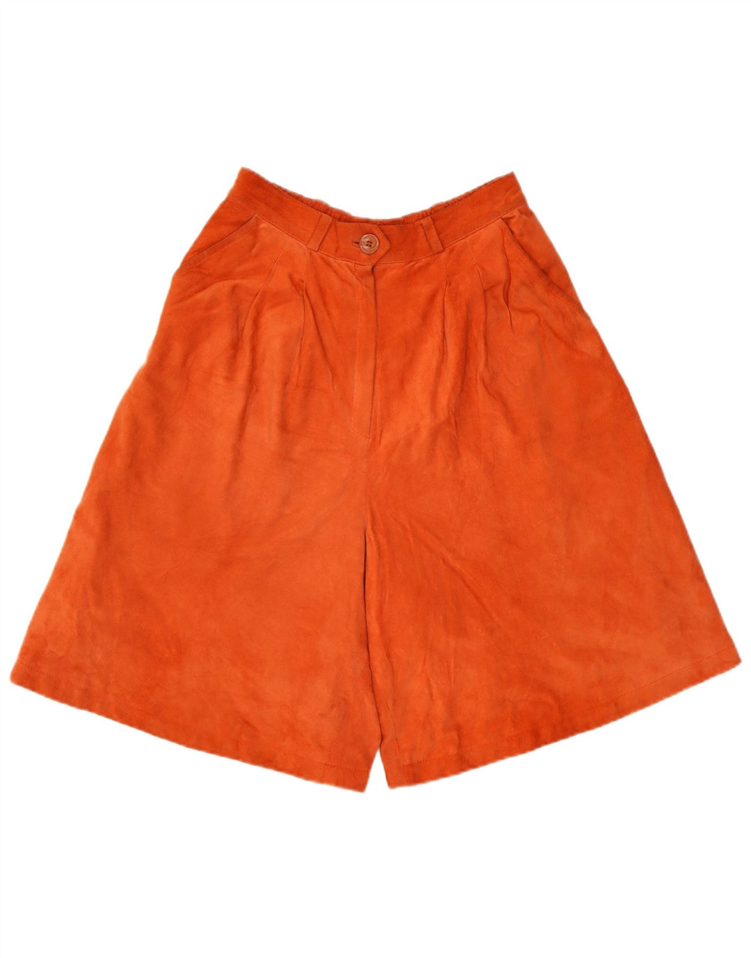 Vintage damskie spodenki z wysokim stanem EU 38 Medium W26 Pomarańczowa skóra