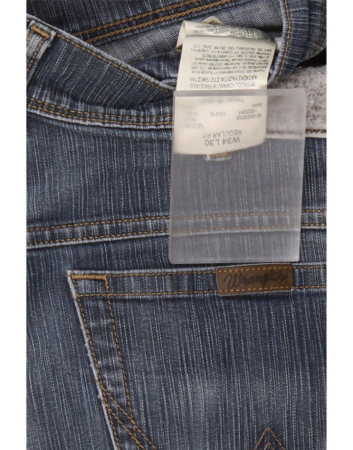Damskie jeansy Wrangler o regularnym kroju W34 L30, niebieska bawełna