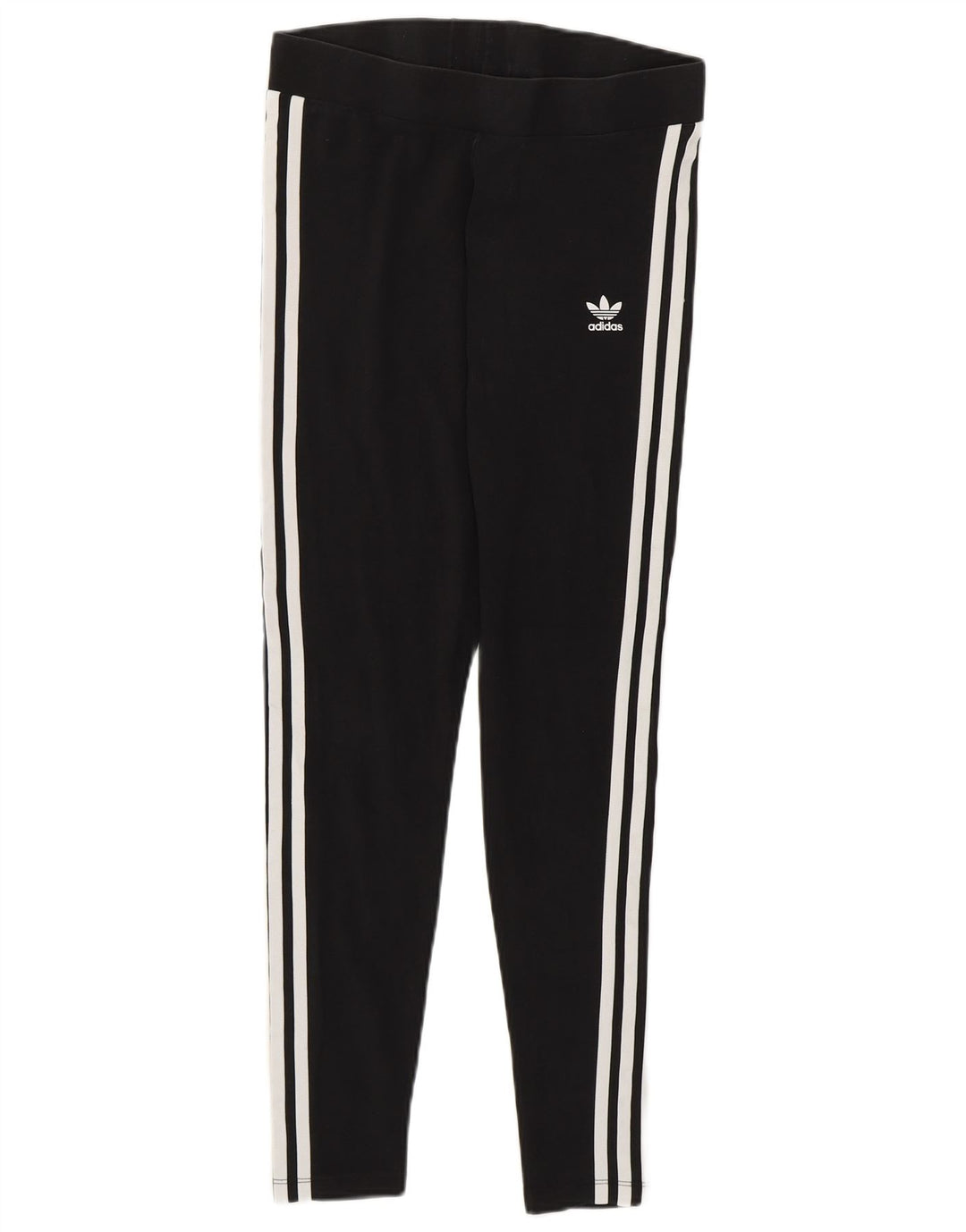 ADIDAS Womens Leggings UK 12 Medium Black Cotton