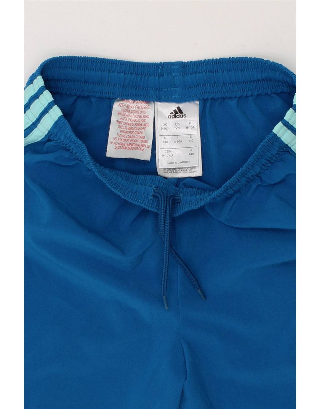 ADIDAS Boys Climalite Leggings 9-10 Years  Blue Polyester Vintage Adidas and Second-Hand Adidas from Messina Hembry 