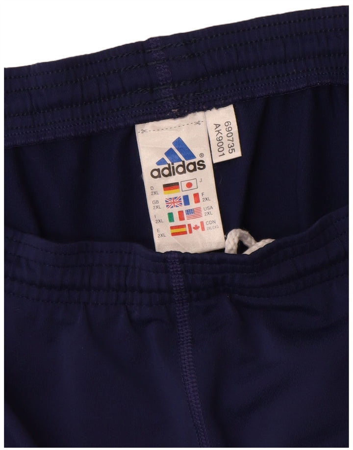 Męskie spodenki sportowe Adidas 2XL granatowe, poliestrowe