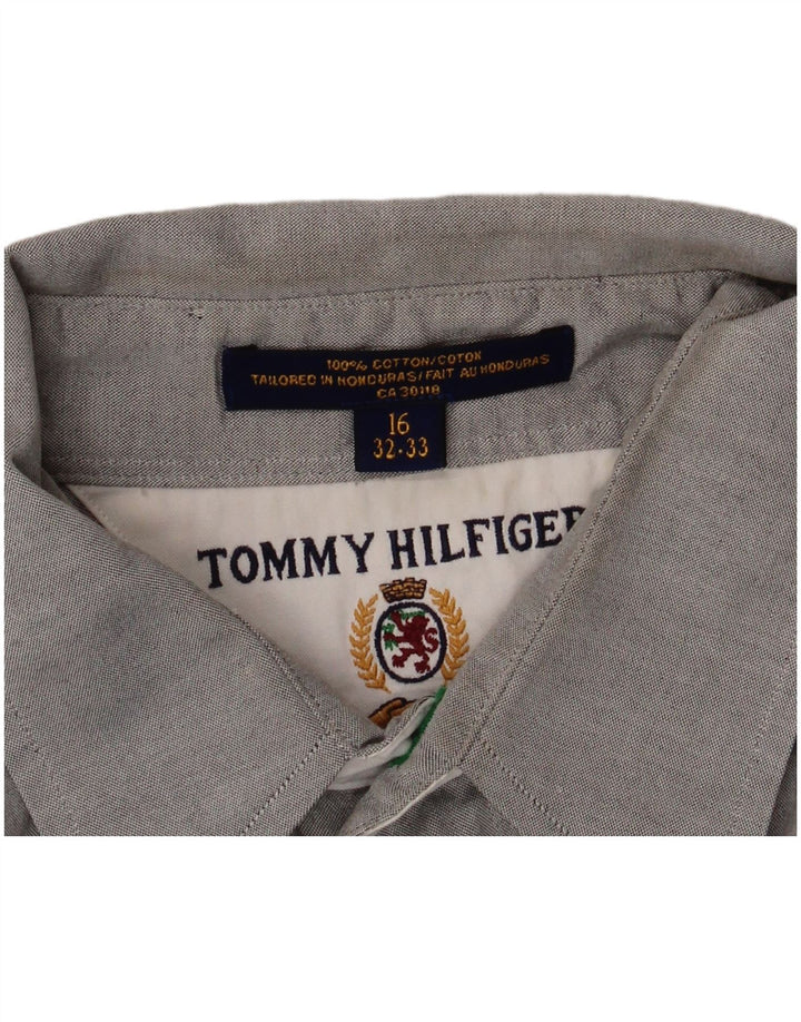 Koszula męska Tommy Hilfiger rozmiar 16, duża, szara, bawełniana