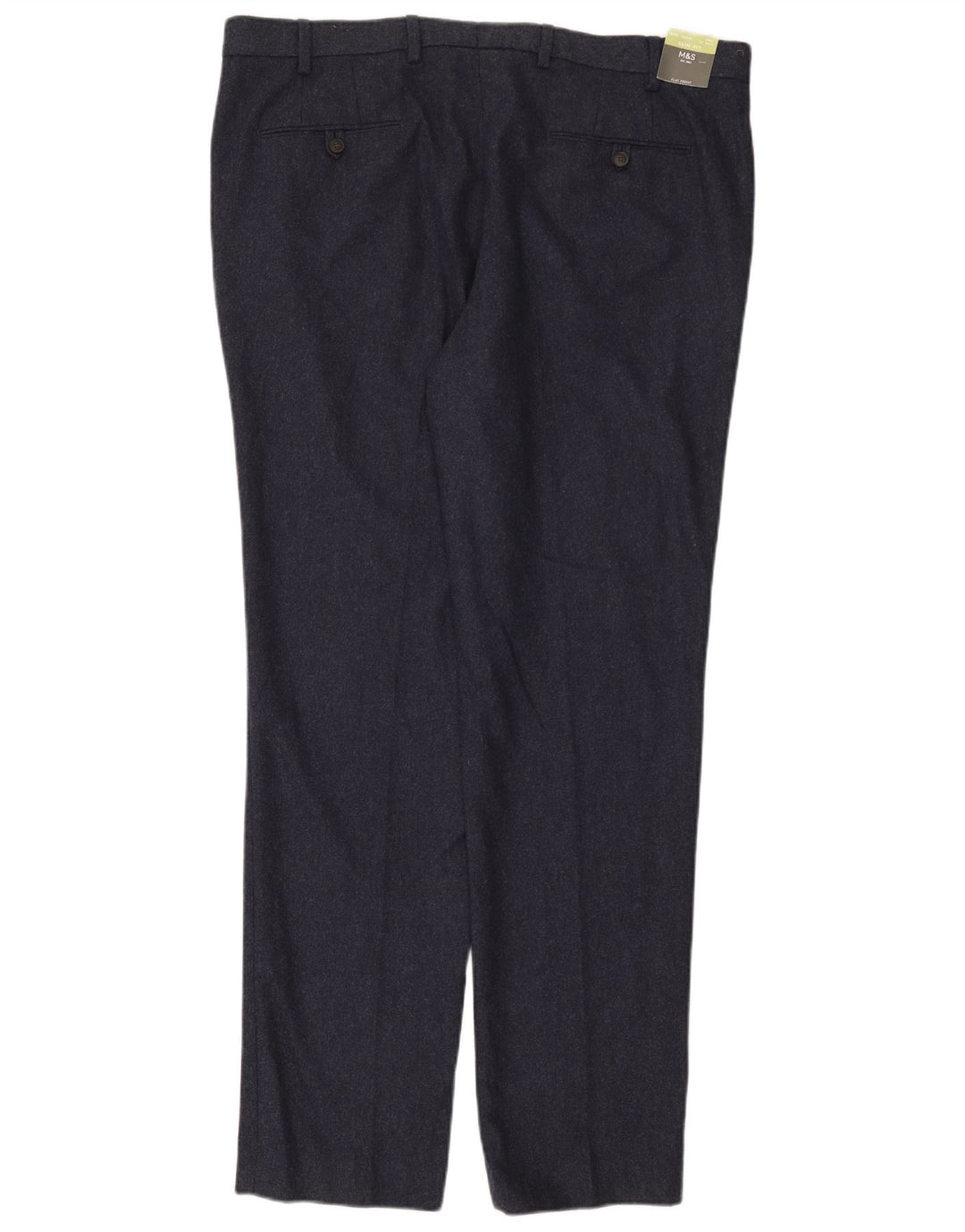 Marks & Spencer Męskie spodnie typu slim chino W40 L33 Granatowa wełna
