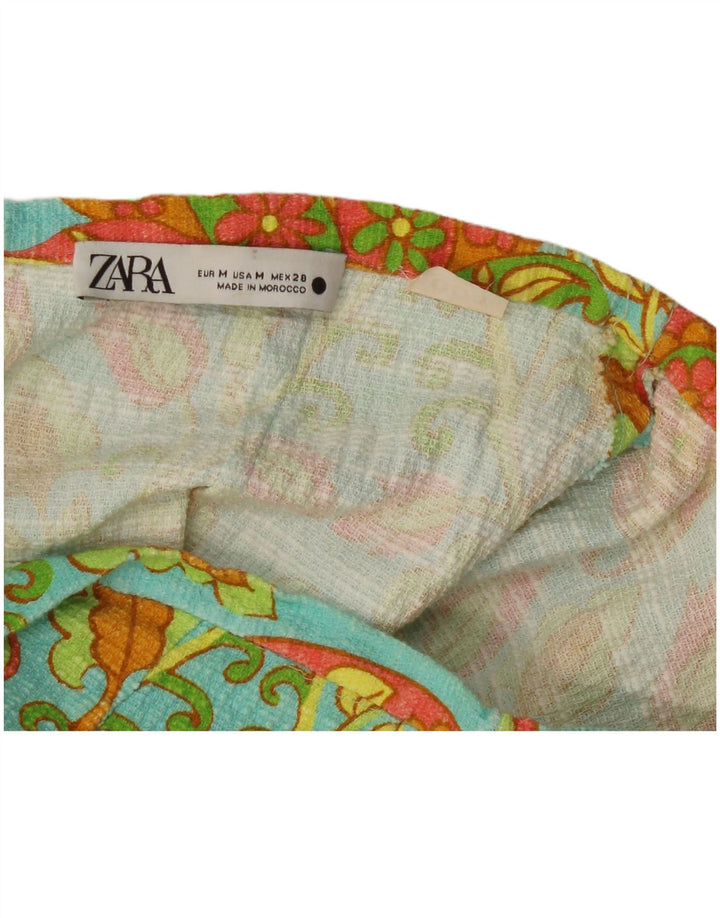 Spódnica midi damska Zara, średnia W28, niebieska paisley