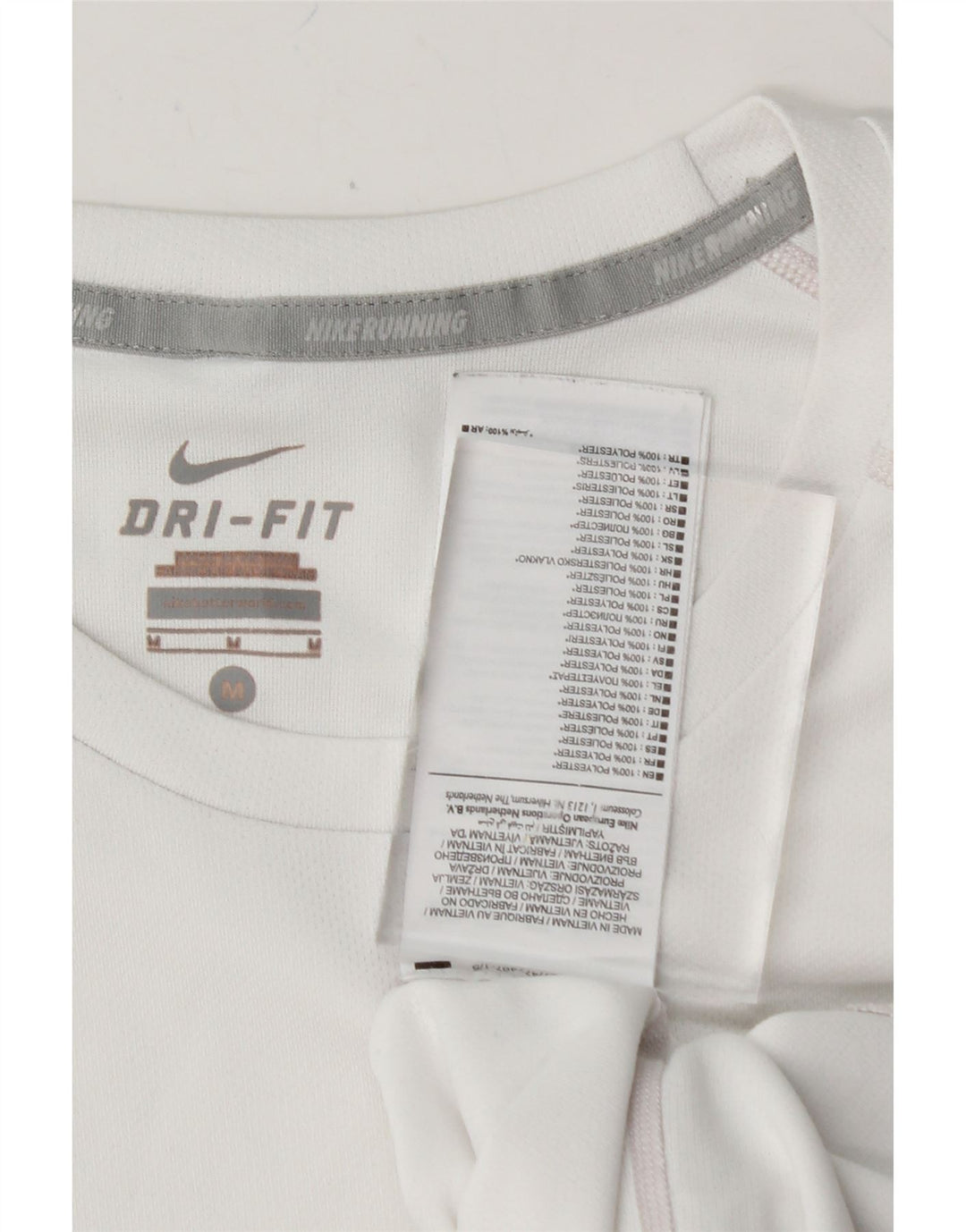 NIKE Mens Dri Fit T-Shirt Top Medium White Polyester Vintage Nike and Second-Hand Nike from Messina Hembry 