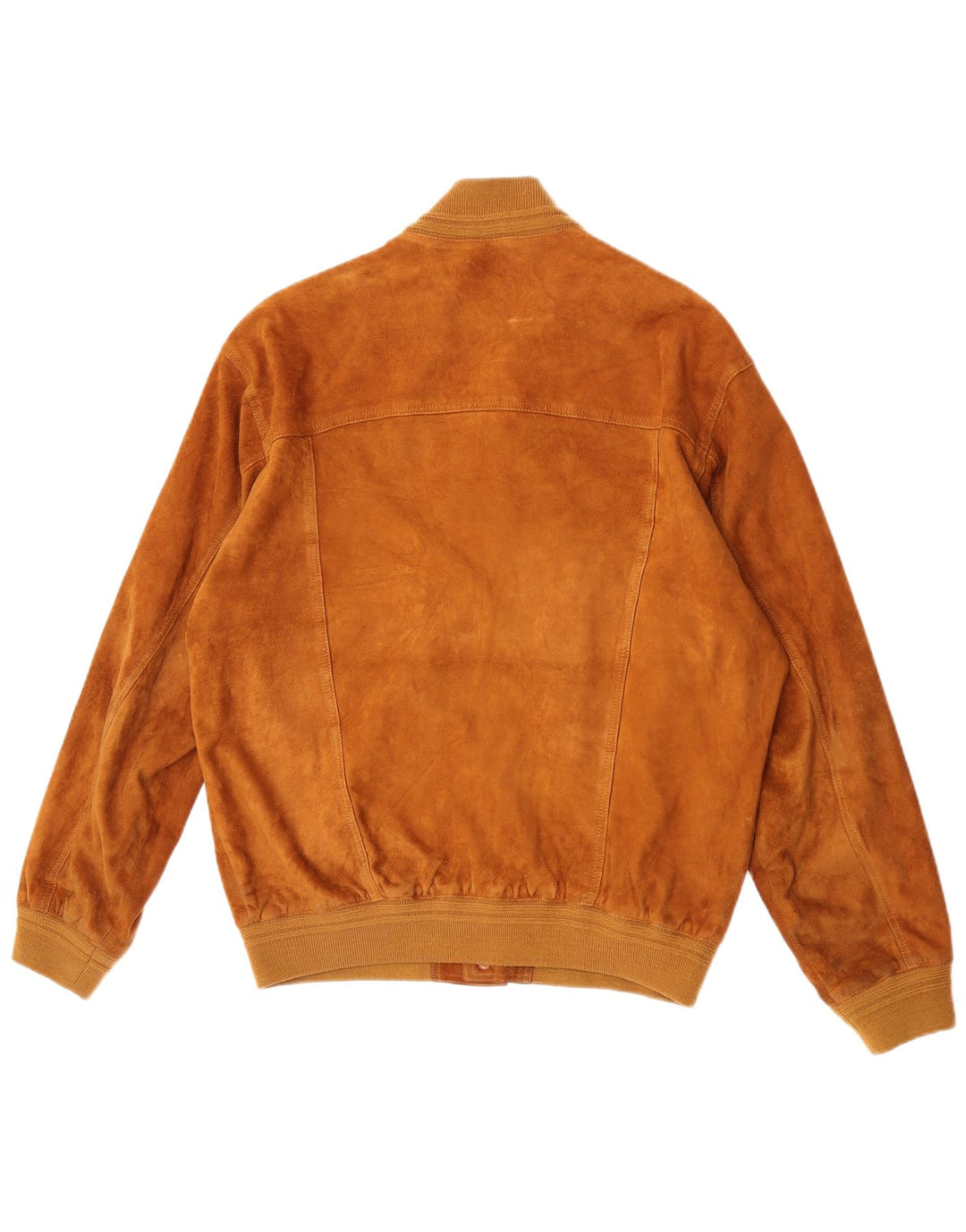Vintage męska zamszowa kurtka bomber IT 52 duża beżowa skóra