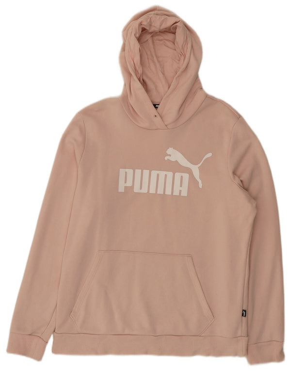 Damska bluza z kapturem Puma z grafiką UK 18 XL, różowa bawełna