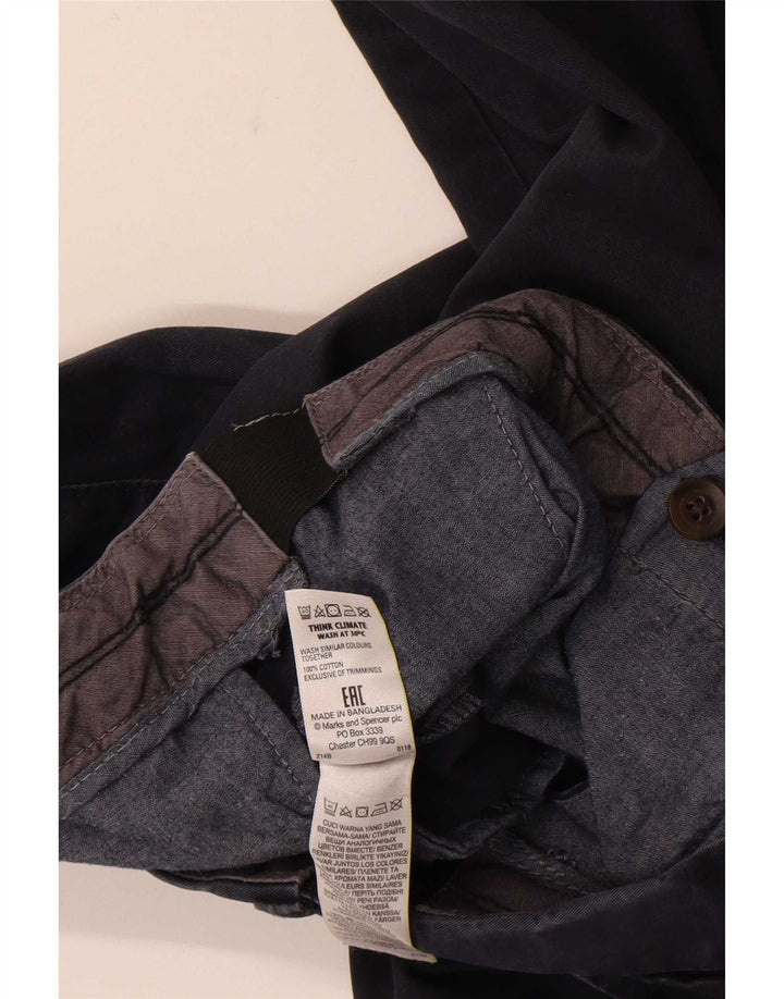 Męskie spodenki Chino Marks & Spencer W34, duże, granatowe, bawełniane