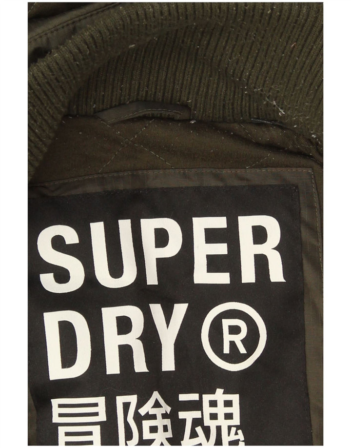 Męska kurtka wiatrówka z kapturem Superdry UK 38, średni khaki