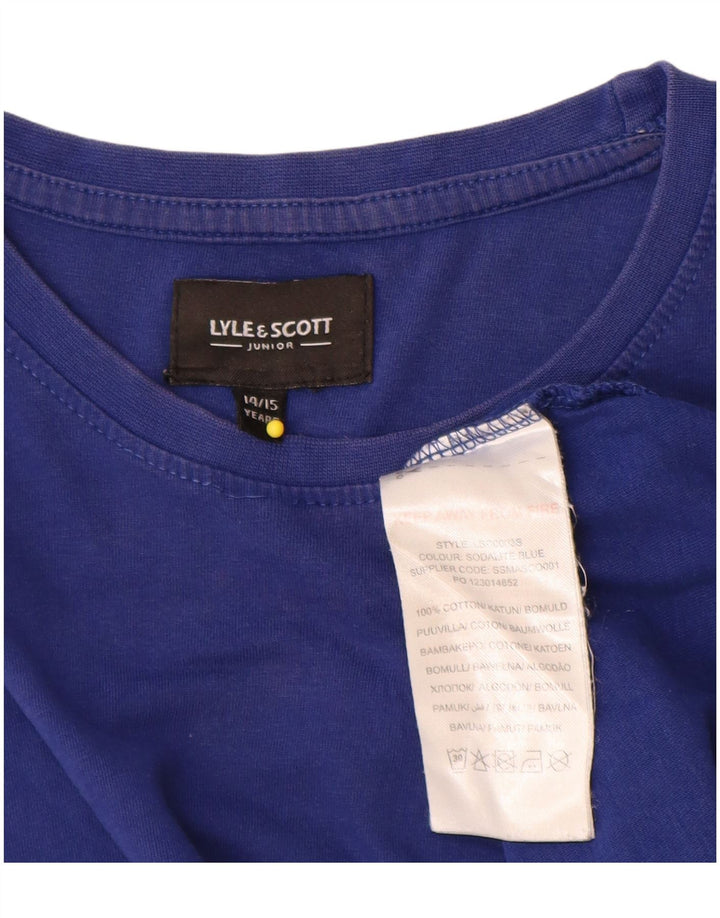 T-shirt chłopięcy Lyle & Scott, 14-15 lat, niebieska bawełna