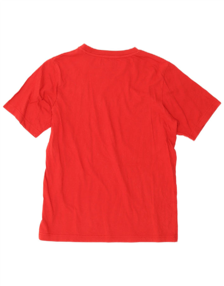 T-shirt męski Kappa, mały, czerwony, bawełniany
