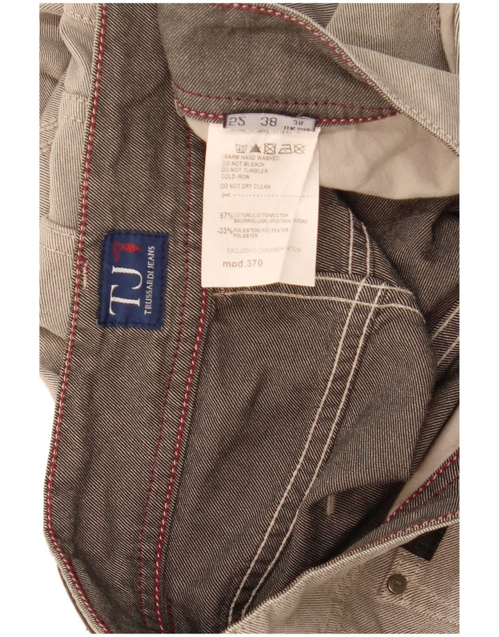 Męskie proste dżinsy Trussardi W36 L31 Beżowa bawełna