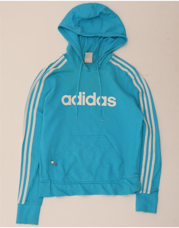 Damska bluza z kapturem Adidas Graphic UK 14 Medium Blue Cotton