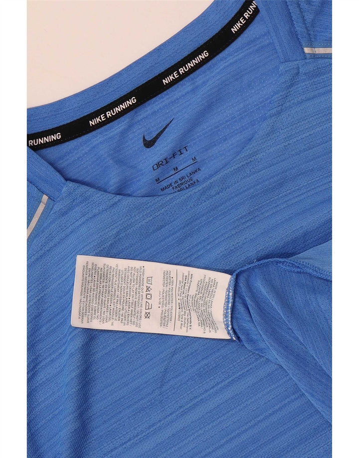 Męska koszulka Nike Dri Fit z poliestru w średnie niebieskie paski