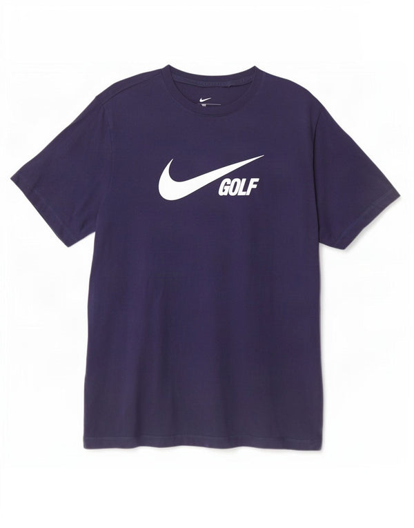 Męski T-shirt z grafiką Nike, duży, granatowy, bawełniany