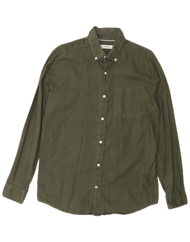 Koszula męska Jack & Jones, duża, zielona, bawełniana