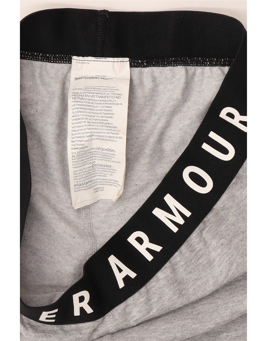 Damskie legginsy Capri Under Armour Graphic UK 8, małe, szare, z blokami kolorów
