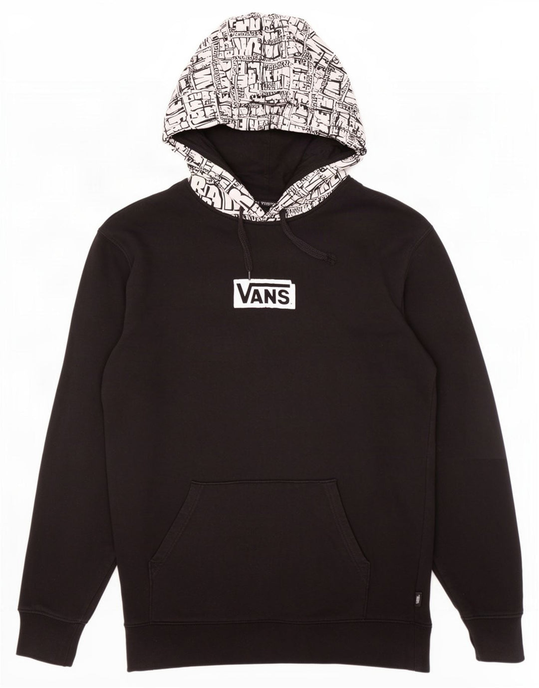 Męski sweter z kapturem Vans z grafiką, średni czarny, bawełniany