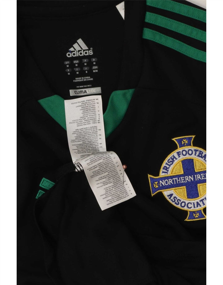 Męska koszulka do irlandzkiej piłki nożnej Adidas z długim rękawem, średni czarny poliester
