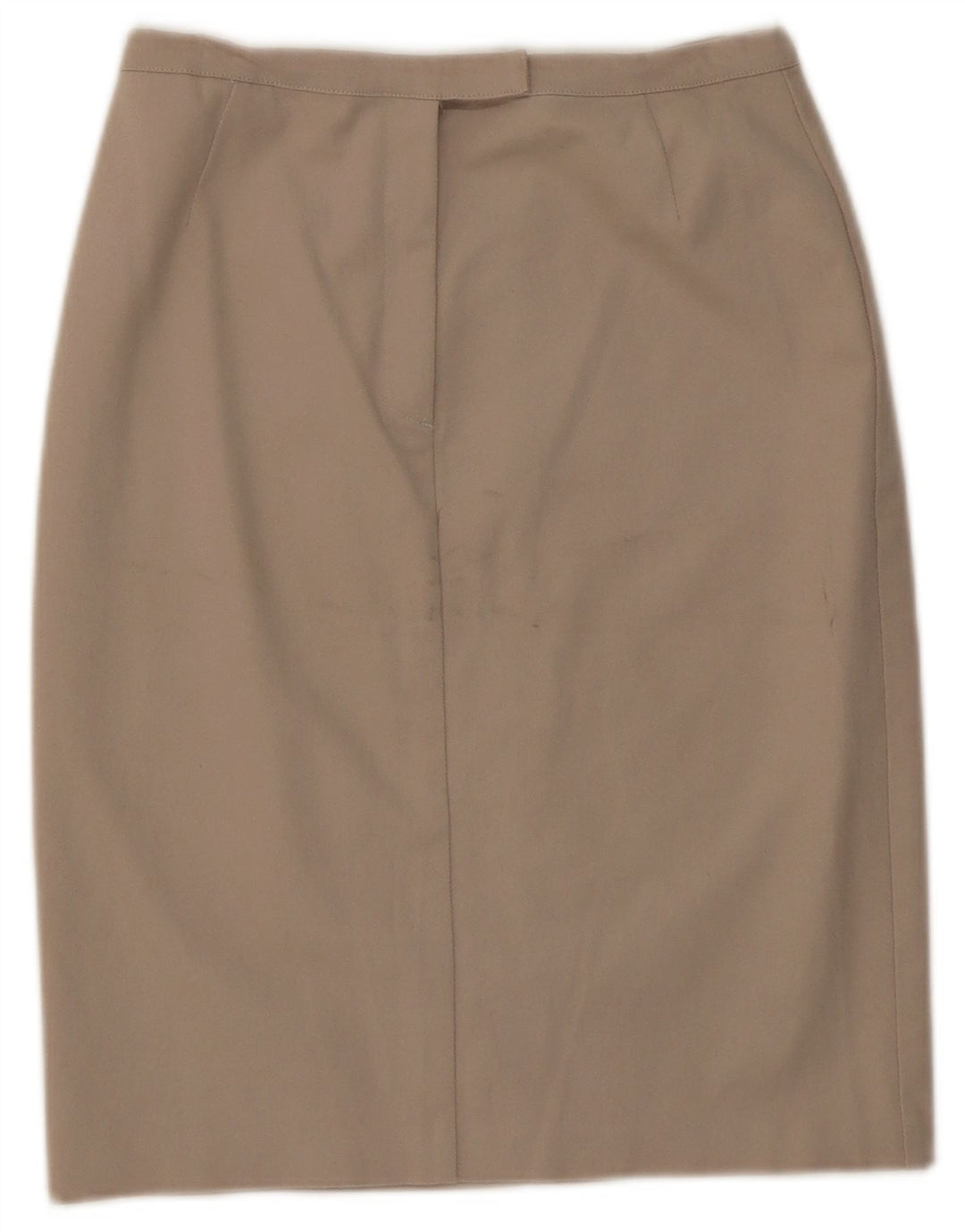 BENETTON Womens Pencil Skirt IT 42 Medium W28  Beige Cotton