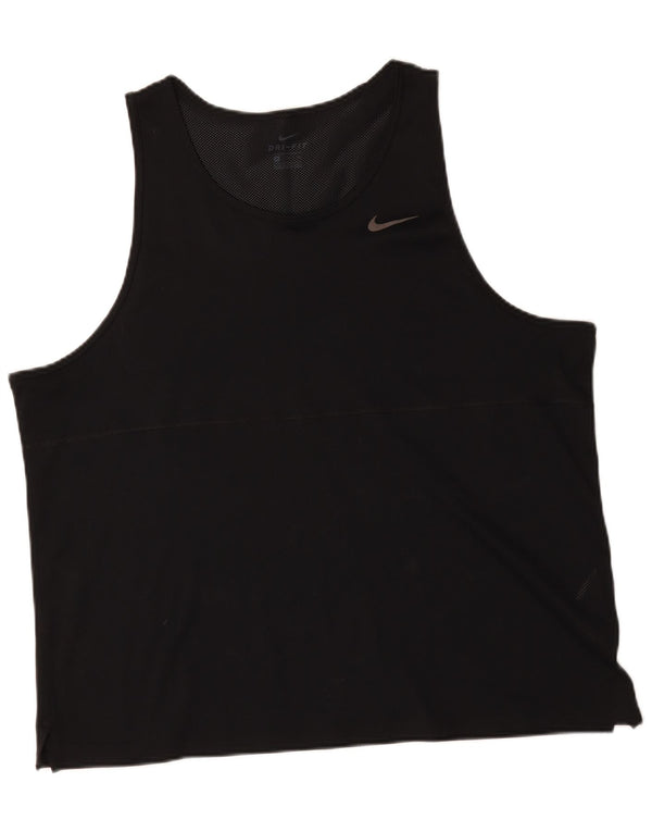 Męska kamizelka Nike Dri Fit Top 2XL, czarny poliester