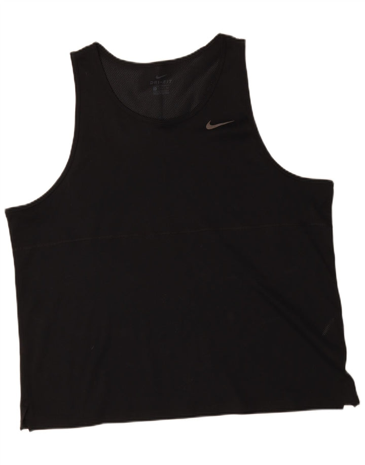 Męska kamizelka Nike Dri Fit Top 2XL, czarny poliester