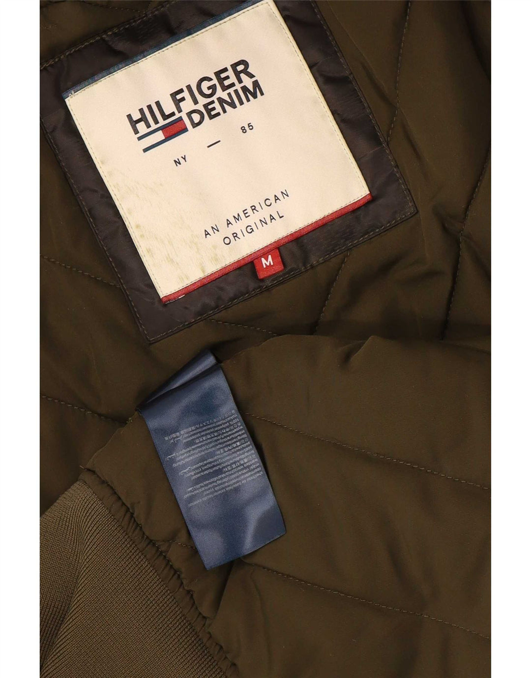 Męska kurtka bomberka Tommy Hilfiger UK 38, średni khaki, poliester