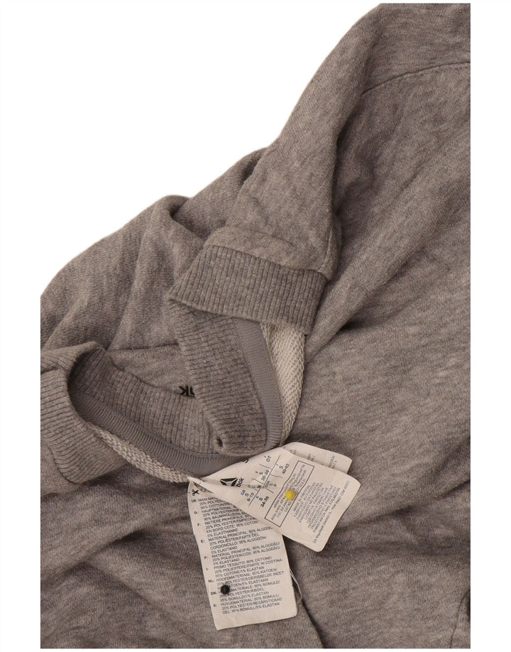 Damski sweter oversize Reebok UK 8/10, mały, szary, bawełniany