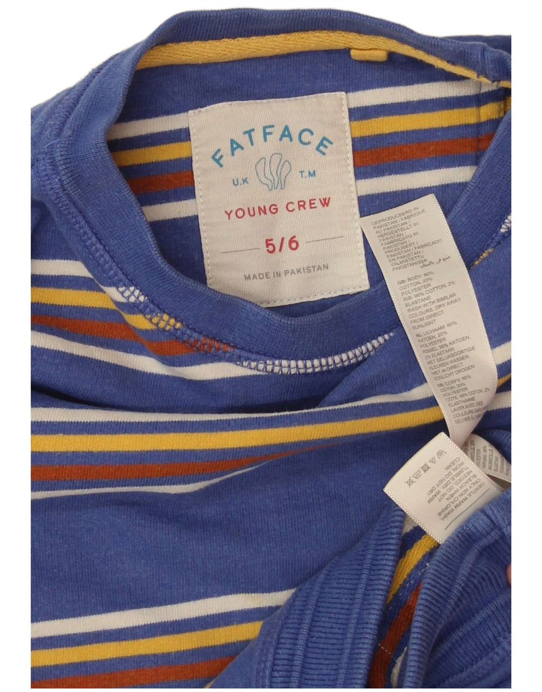 Bluza chłopięca Fat Face, 5-6 lat, bawełniana w niebieskie paski