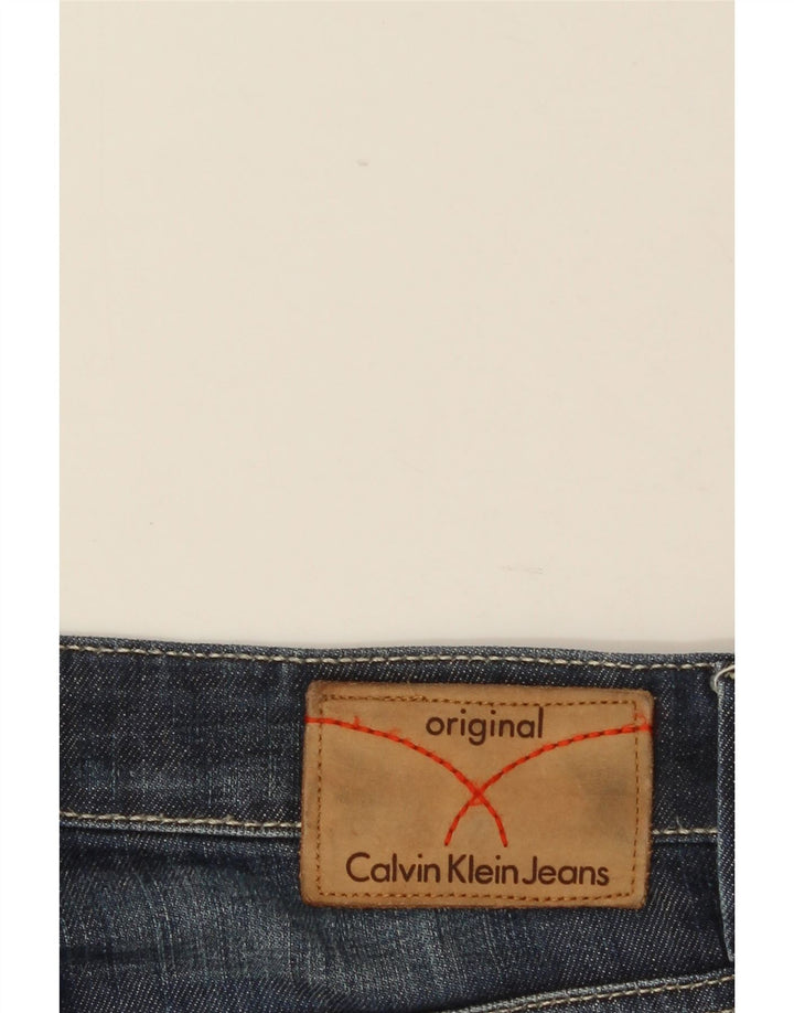 Męskie proste dżinsy Calvin Klein W34 L28 niebieskie