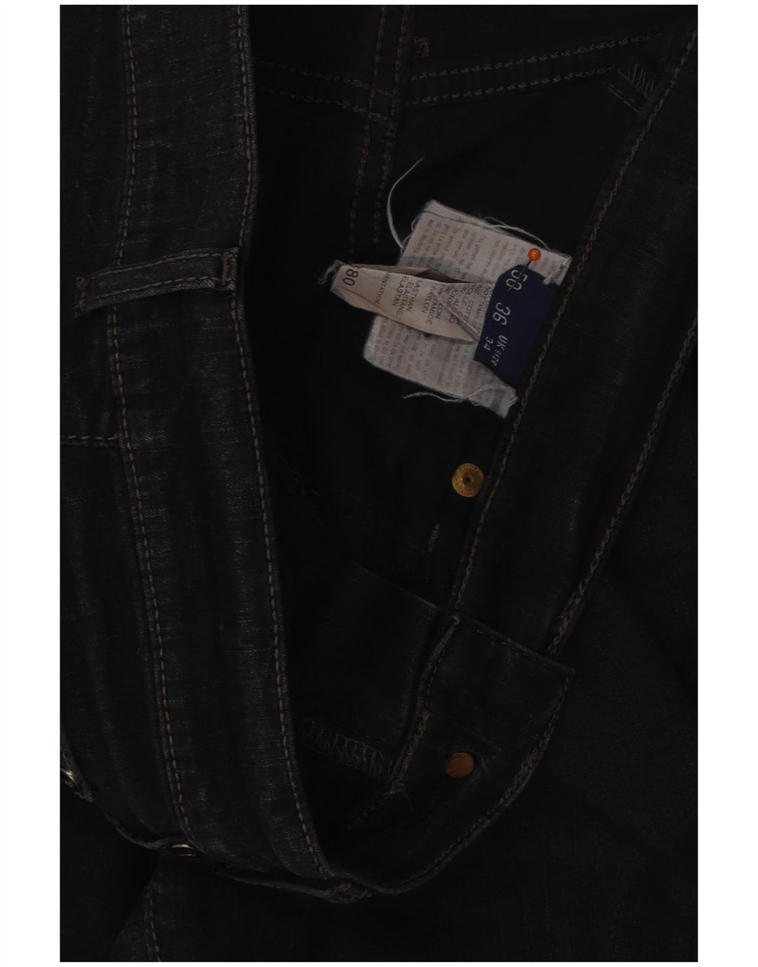 Męskie proste dżinsy TRUSSARDI W34 L32 Granatowe, bawełniane