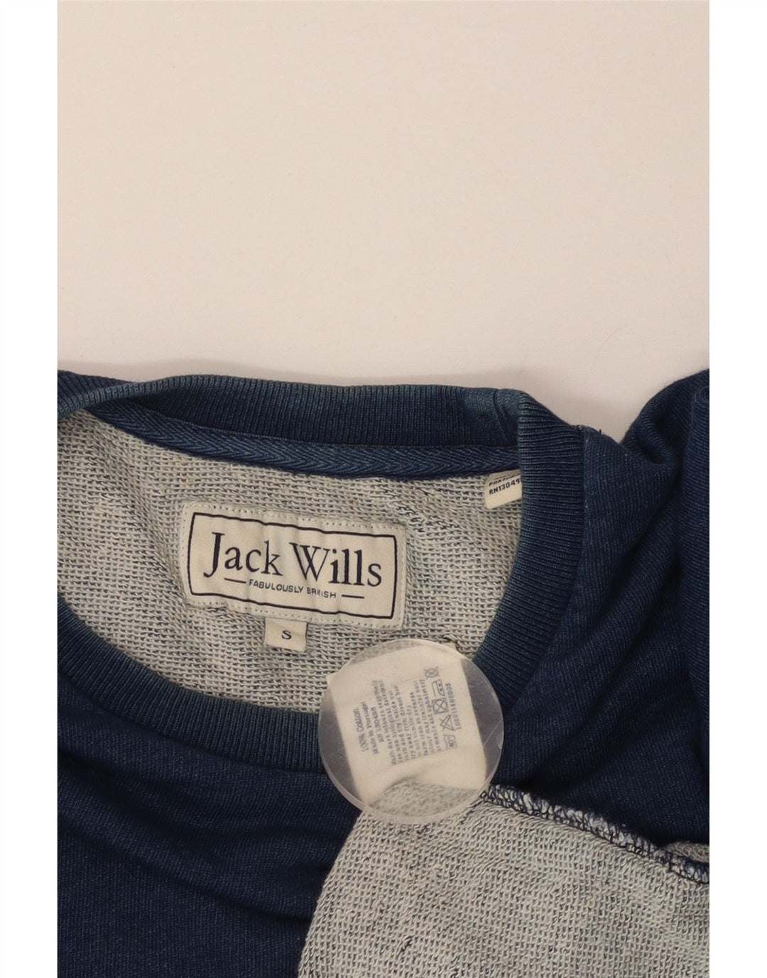 Męski sweter JACK WILLS, mały, niebieski, bawełniany