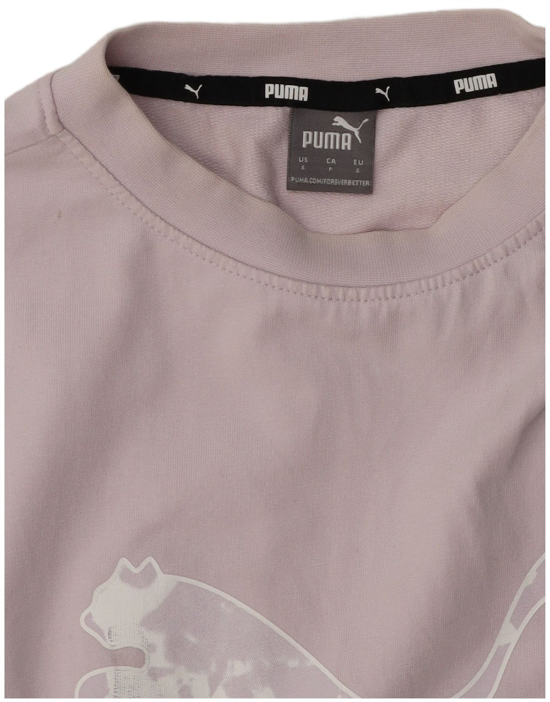 PUMA Womens Oversized Graphic T-Shirt Top UK 10 Small Purple