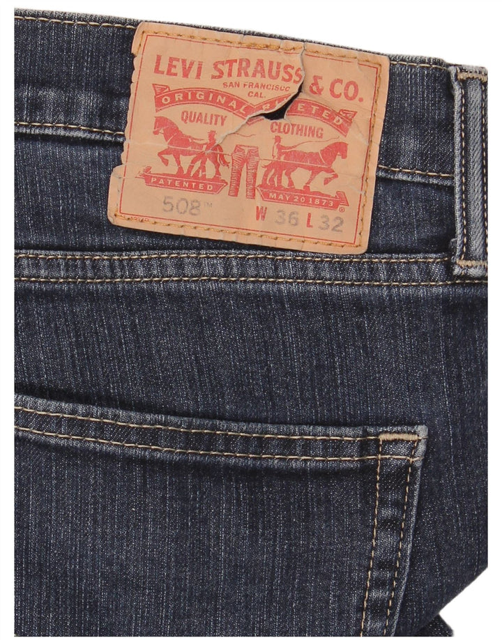 Męskie jeansy Levi's 508 Slim W36 L32 Granatowa bawełna