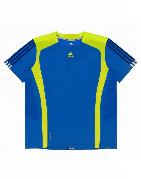 Adidas Męska koszulka Climacool Top Medium Blue Colorblock