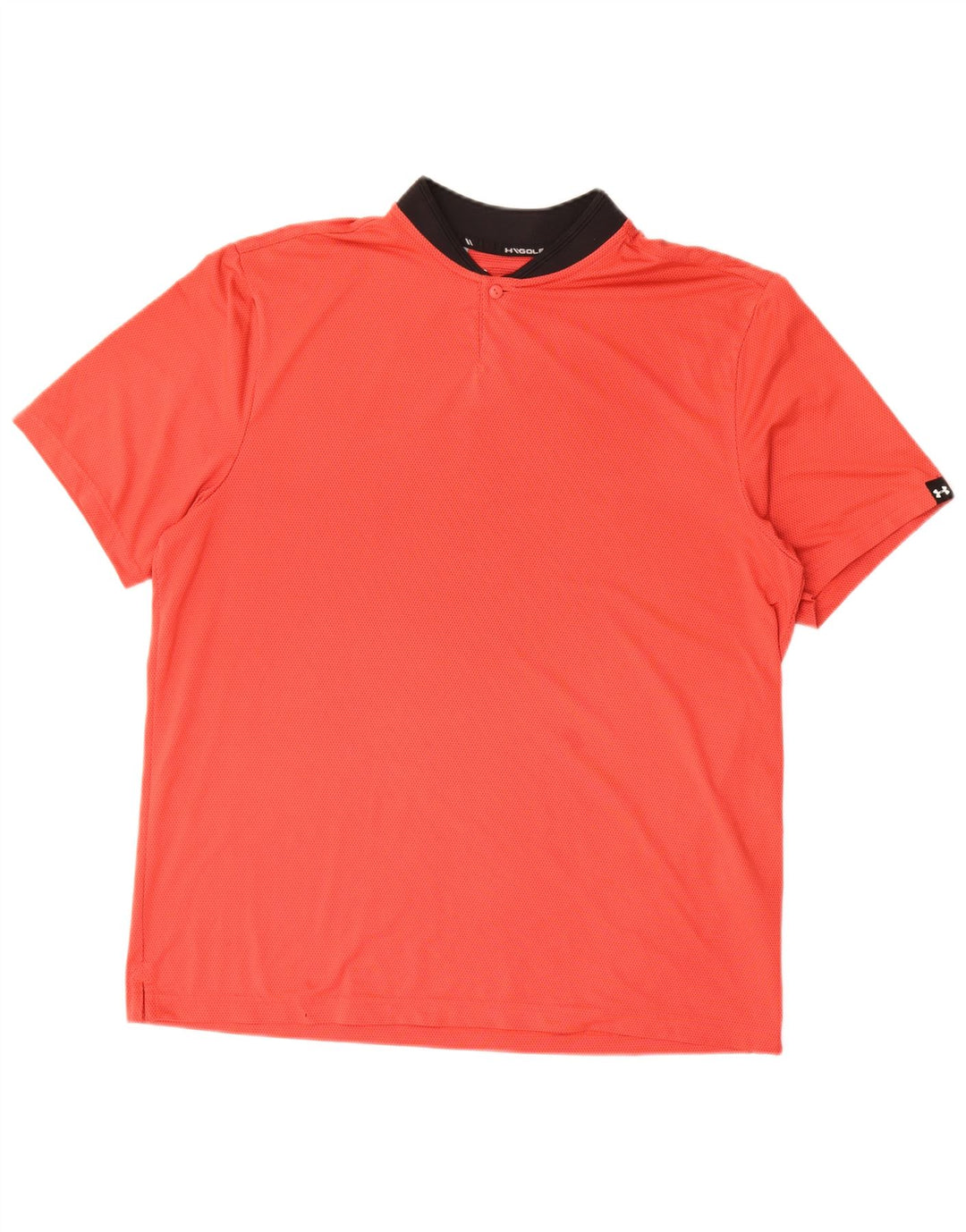 Męska koszulka polo Under Armour, duża, czerwona, poliestrowa z blokami kolorów