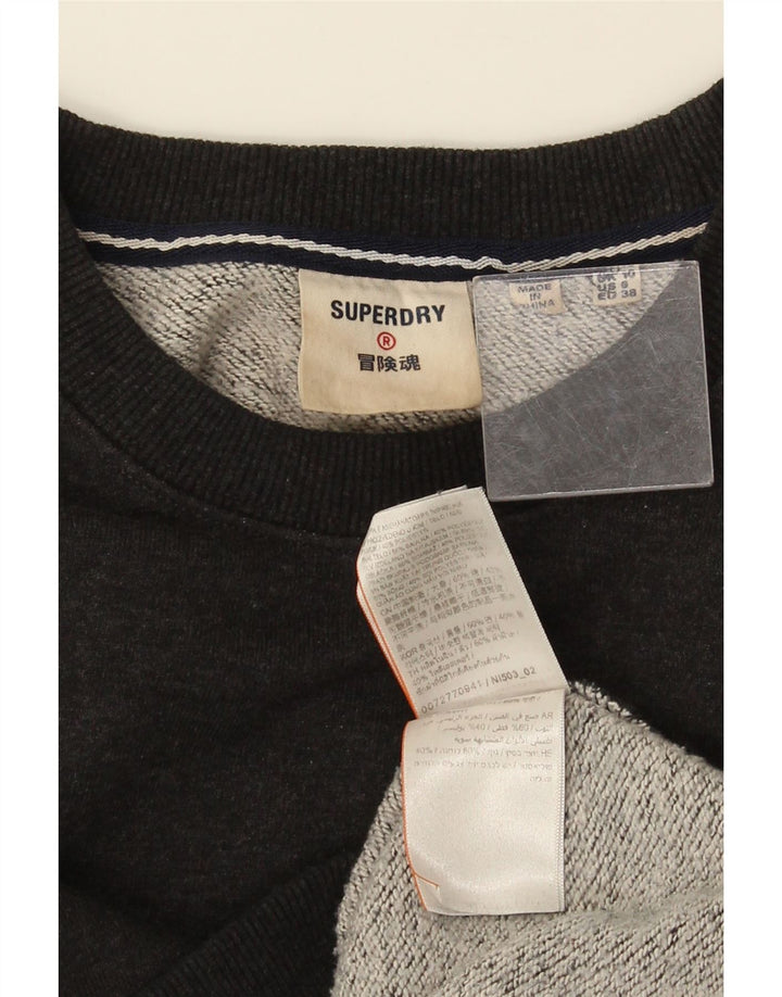 Damski sweter oversize Superdry UK 10, mały, czarny, bawełniany