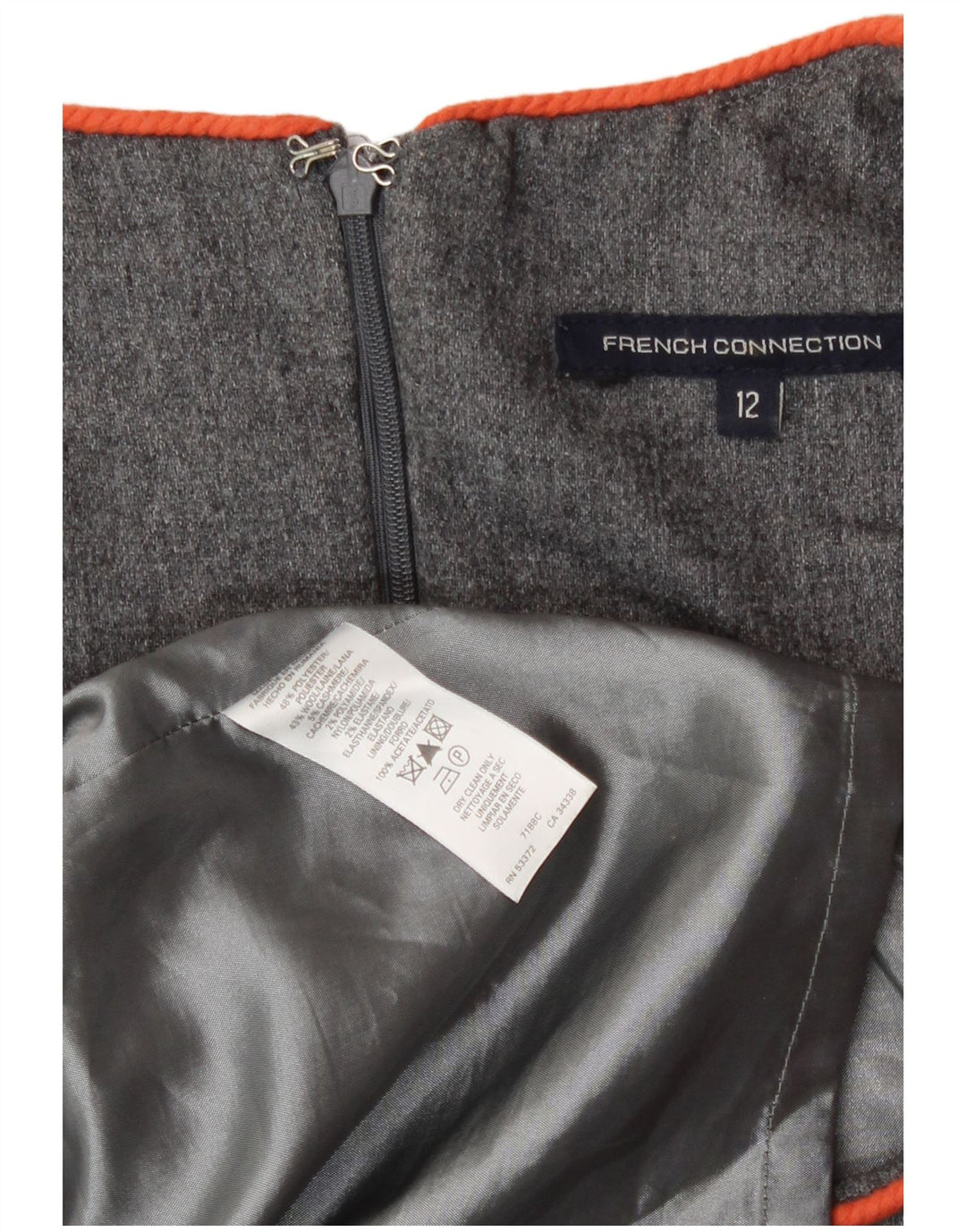 Damska sukienka płaszczowa French Connection UK 12, średni szary poliester