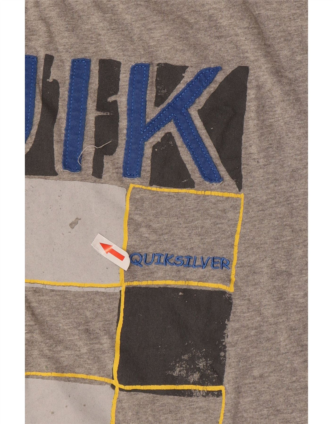 Męski T-shirt z grafiką Quiksilver o regularnym kroju, średnioszary