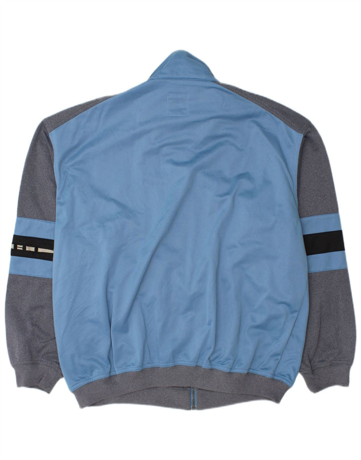 Think Różowa męska kurtka dresowa, duża, niebieska, z blokami kolorów