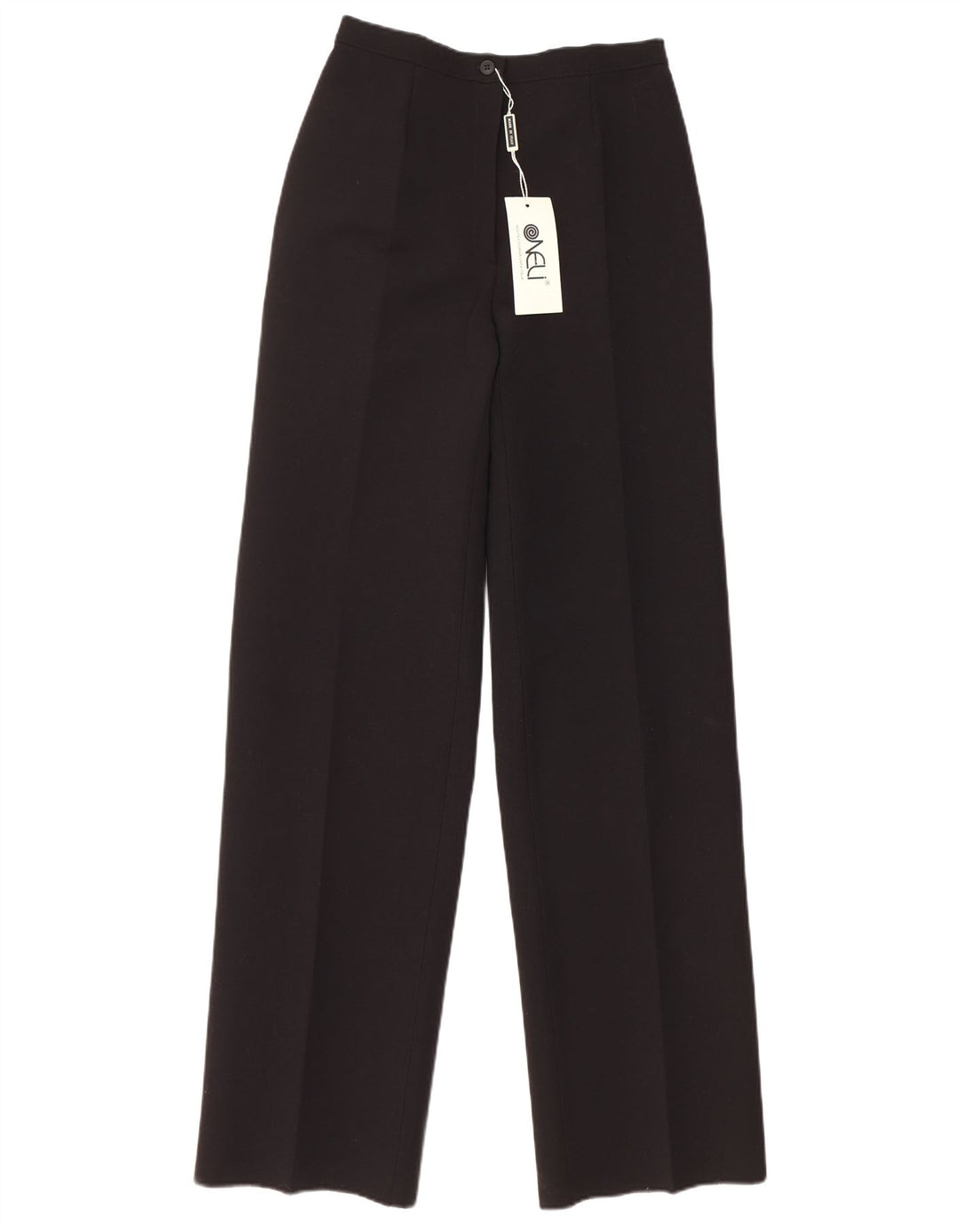 Damskie spodnie garniturowe z wysokim stanem VINTAGE IT 44 Medium W26 L35 czarne