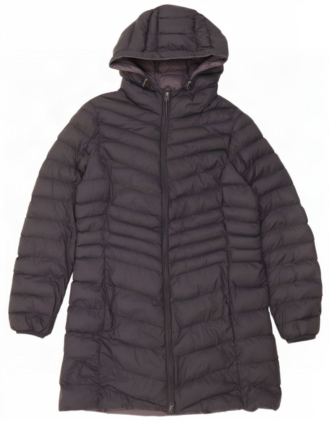 Damski ocieplany płaszcz z kapturem Mountain Warehouse UK 14, średni granatowy nylon
