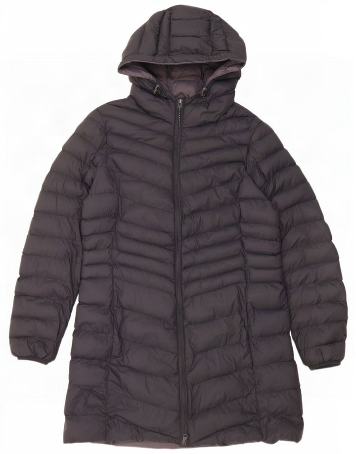 Damski ocieplany płaszcz z kapturem Mountain Warehouse UK 14, średni granatowy nylon