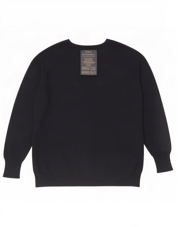 Sweter damski Zara z dekoltem w łódkę UK 16, duży, granatowy, wiskoza
